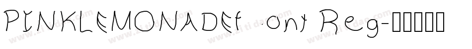 PINKLEMONADEfont Reg字体转换